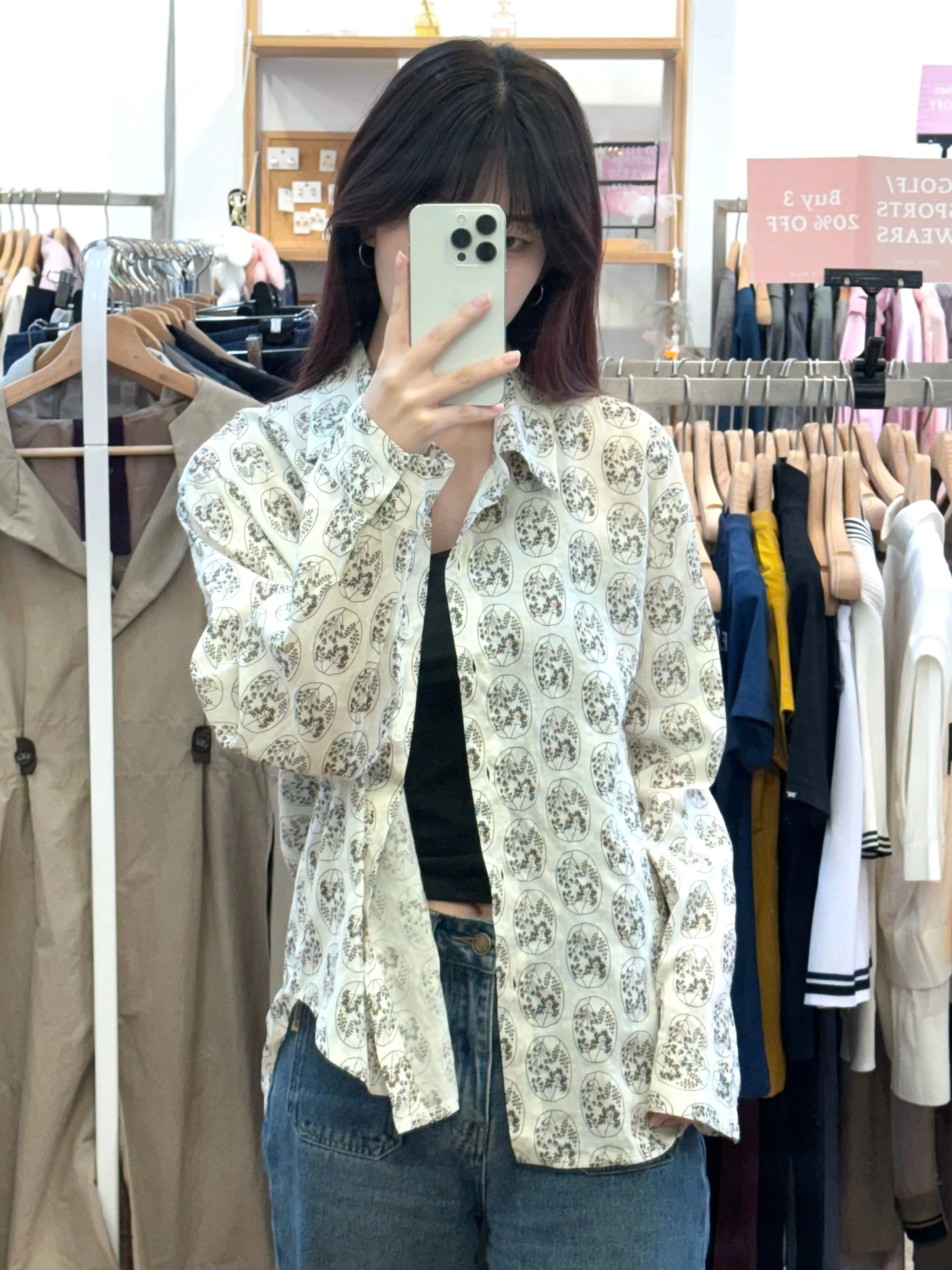 100% Linen Floral Shirt