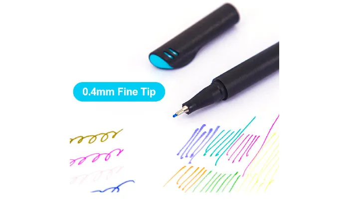 12 Bright Colours Fineliner