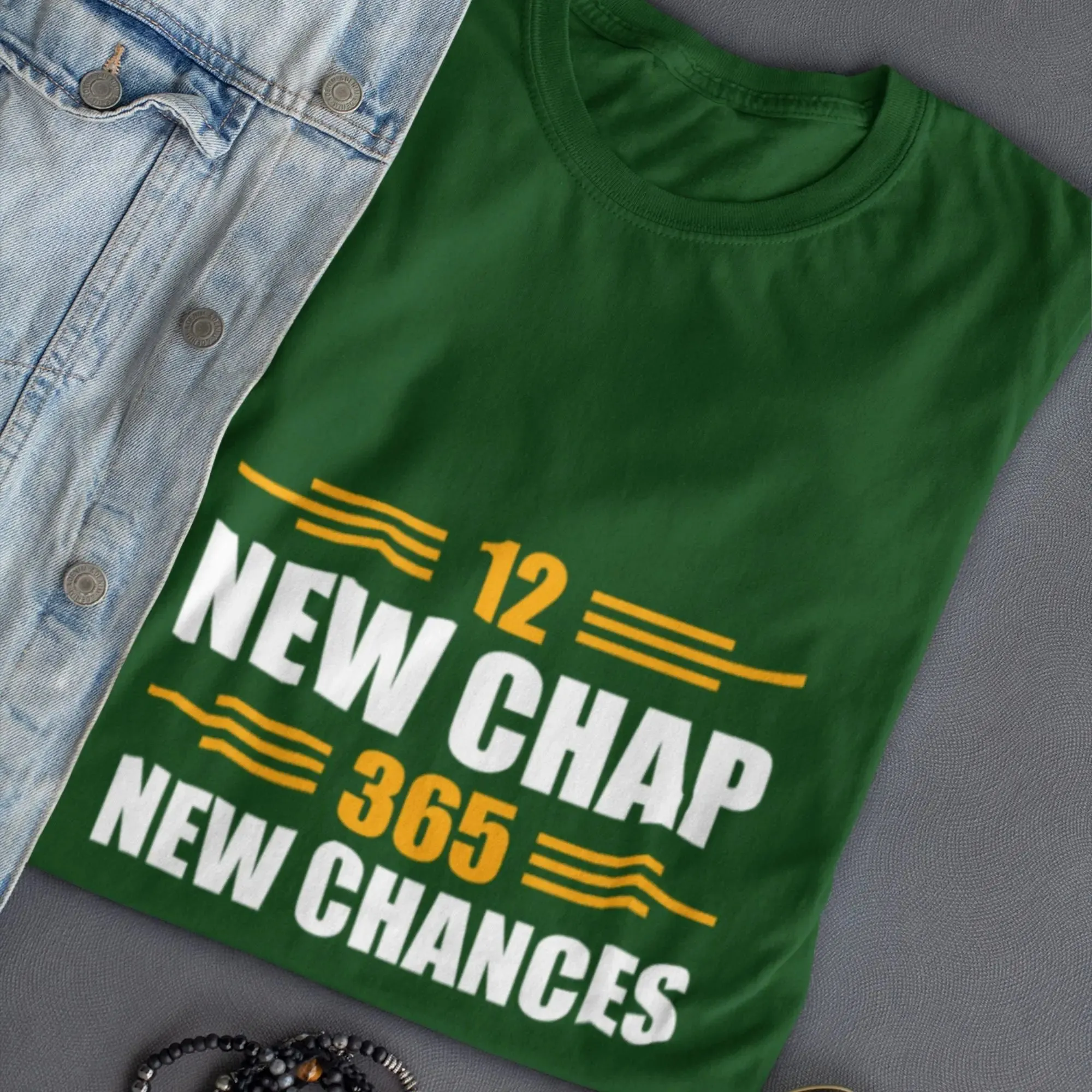 12 New Chap 365 New Chances Round Neck Half Sleeve Classic T-Shirt