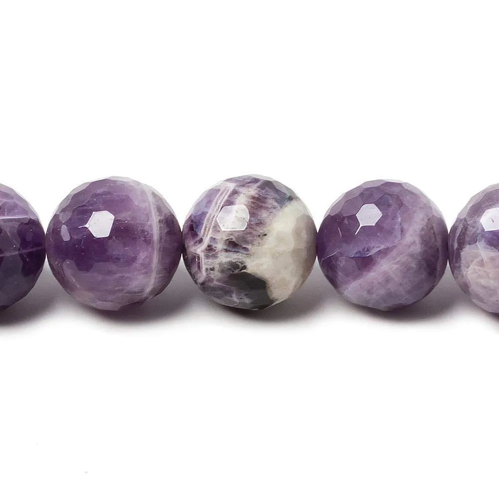 12mm Cape Amethyst faceted rounds 14 inch 32 beads