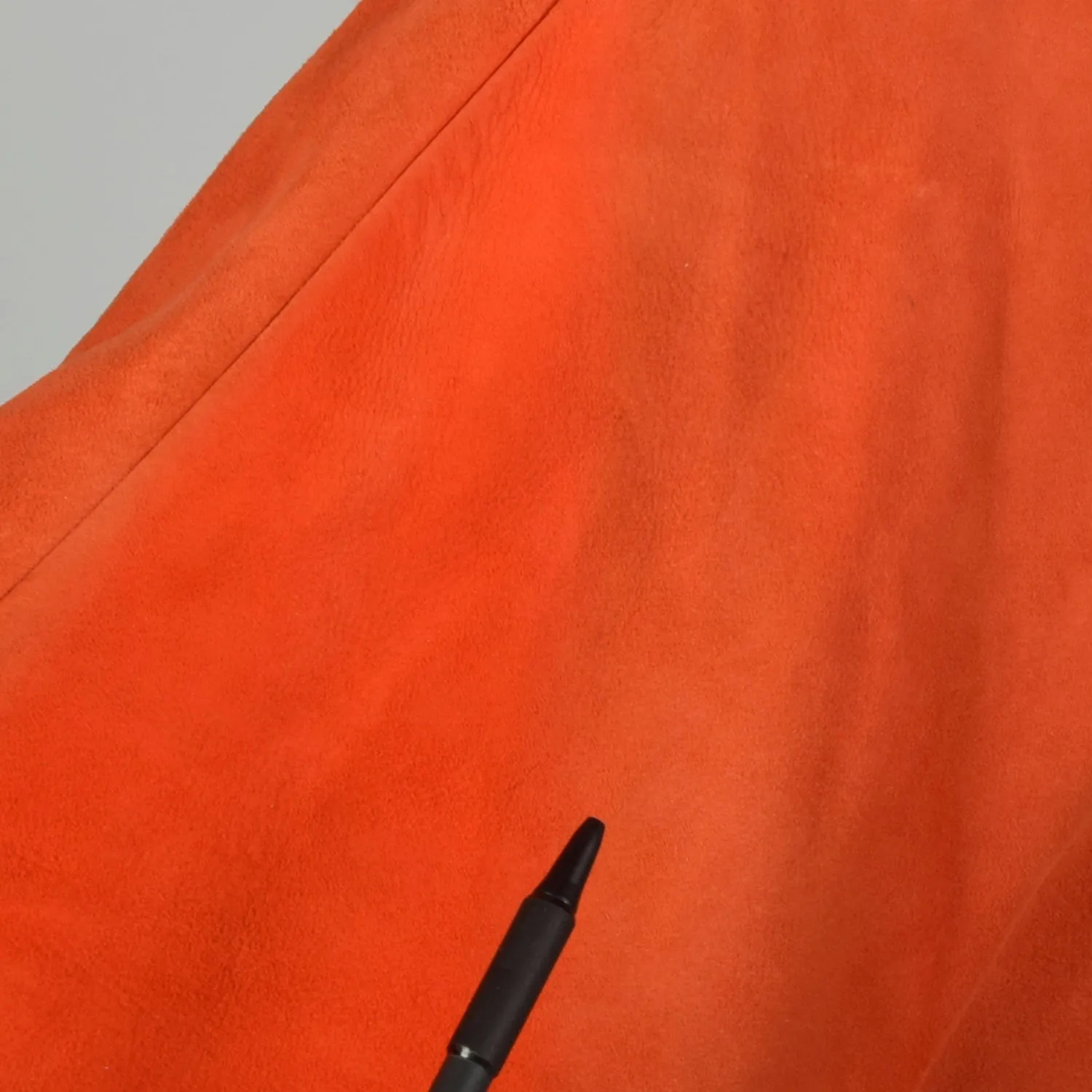 1960s Mod Orange Suede Leather Cape