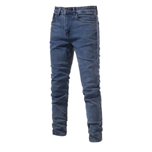 2023 Autumn New Jeans Men's Solid Color Slim Fit Straight