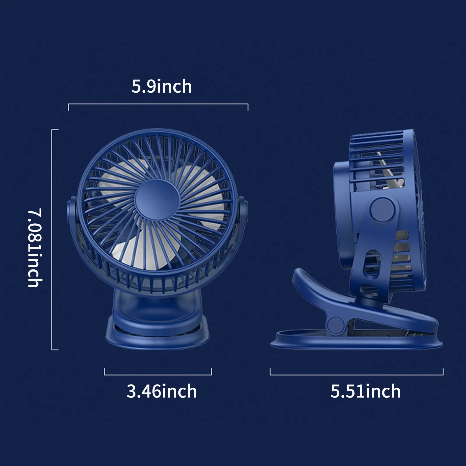 3 In 1 Clip on Hanging Desk Fan