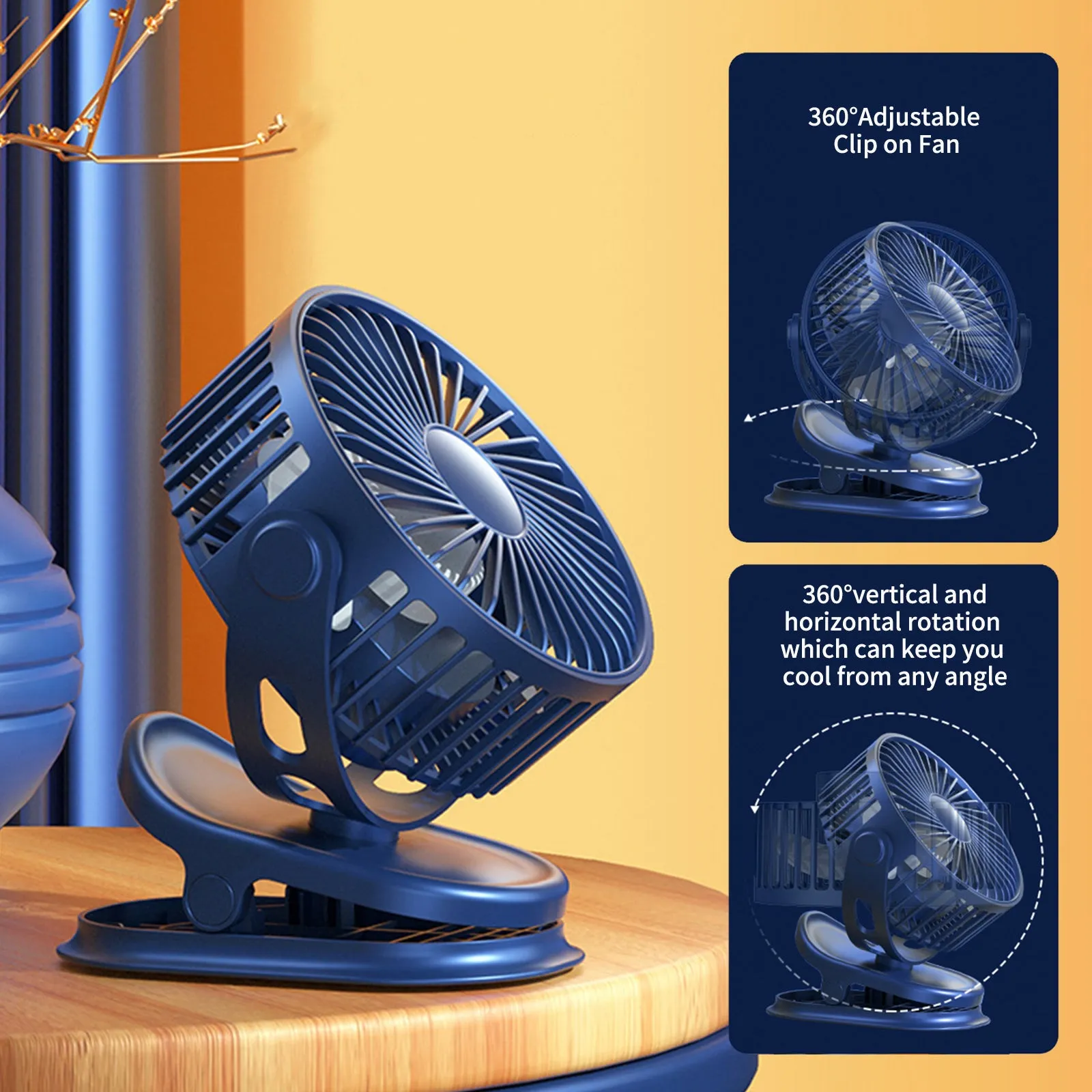 3 In 1 Clip on Hanging Desk Fan