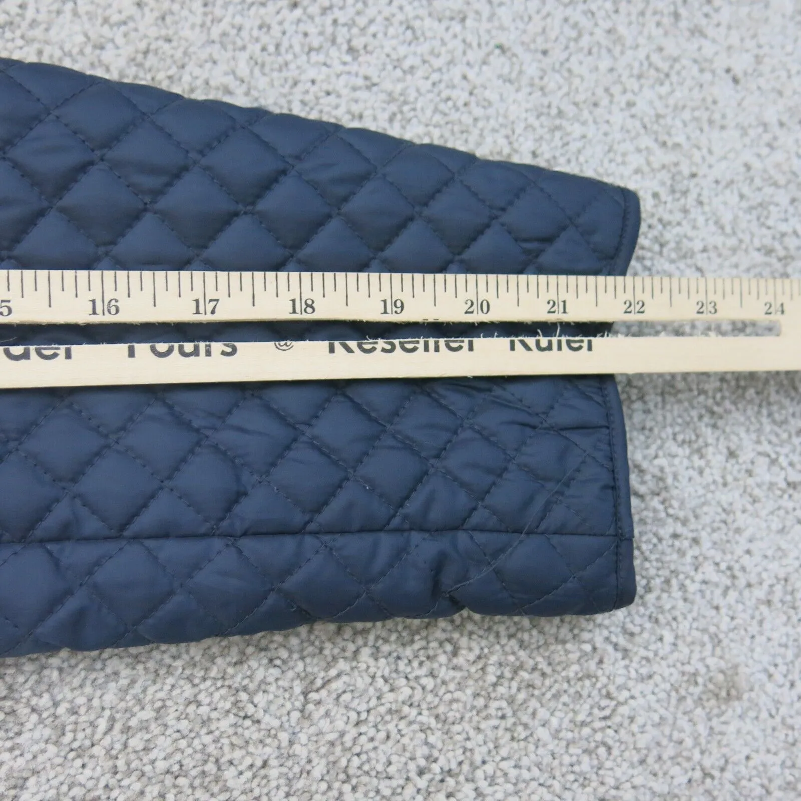 346 Brooks Brothers Womens Quilted Puffer Jacket Button Front Blue Size Large