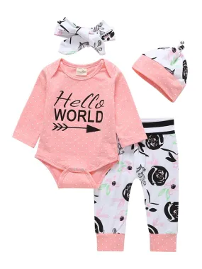 4-Piece Fall Baby Girl Outfits