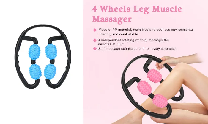 4-wheel Leg Muscle Massager Body Shaping Relaxation Roller