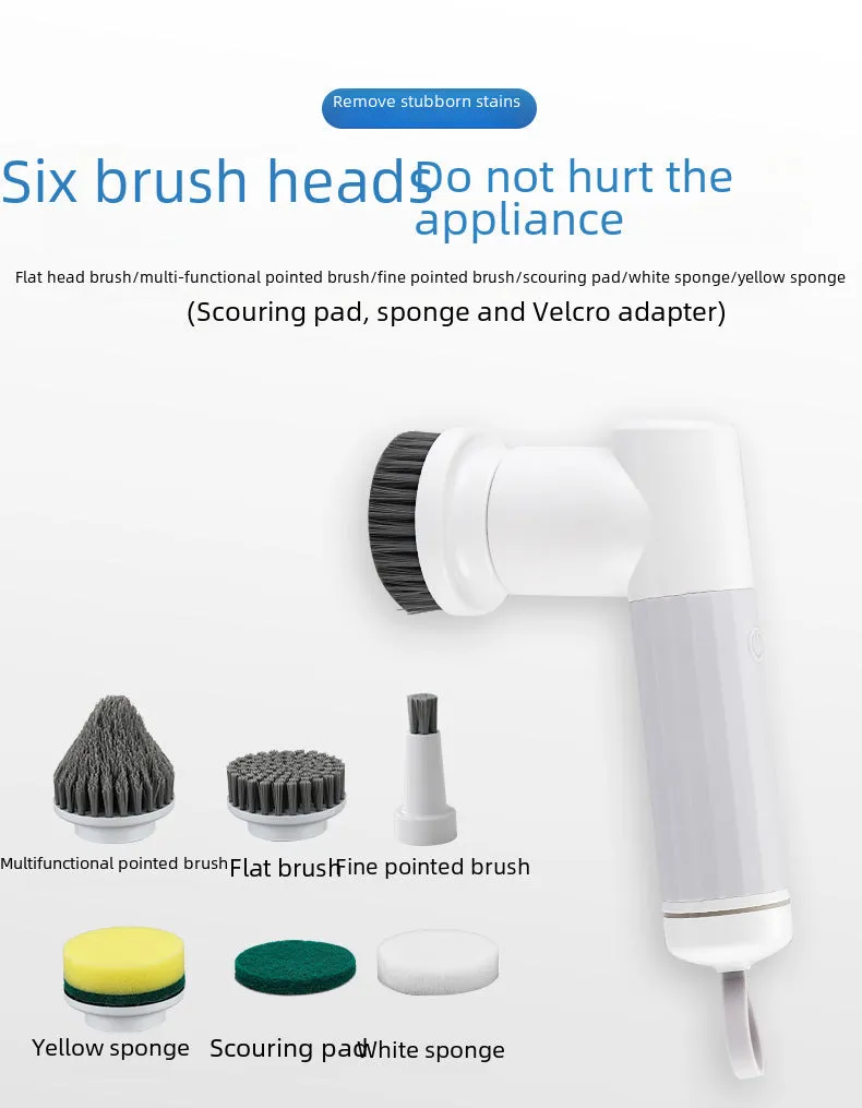 6-in-1 High-Torque Electric Cleaning Brush