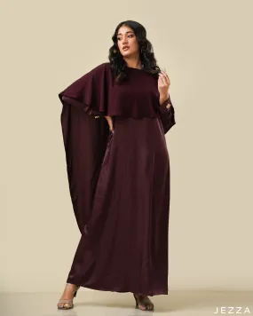 A-Line Dress With Cape 56002