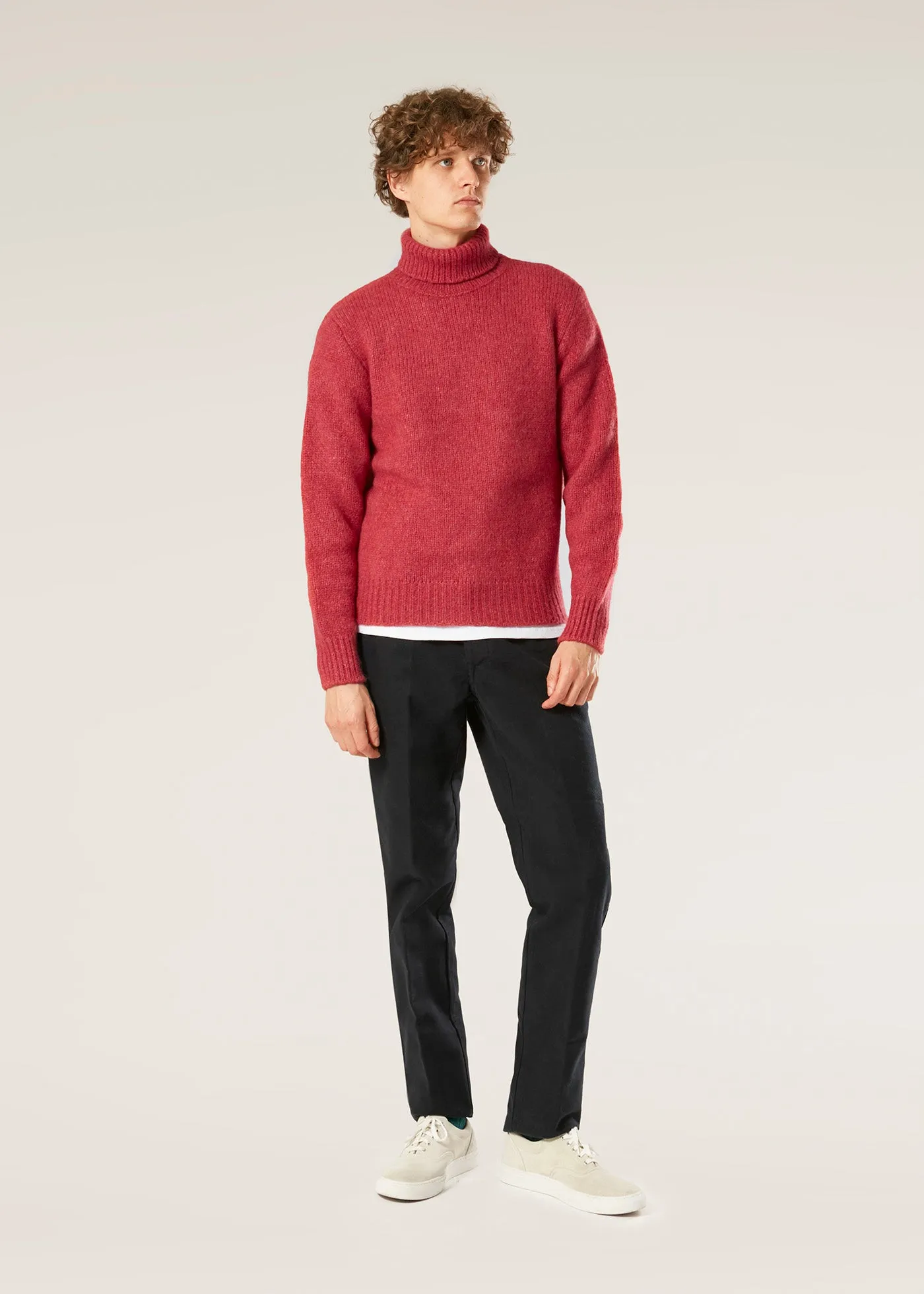 AAMINTORE RED WOOL TURTLENECK