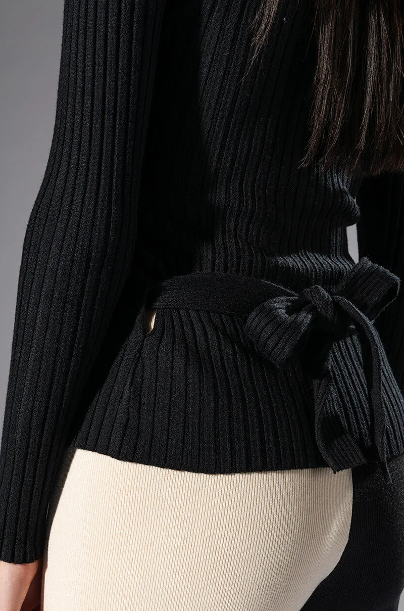 ALL IN THE DETAILS CUT OUT TURTLENECK SWEATER