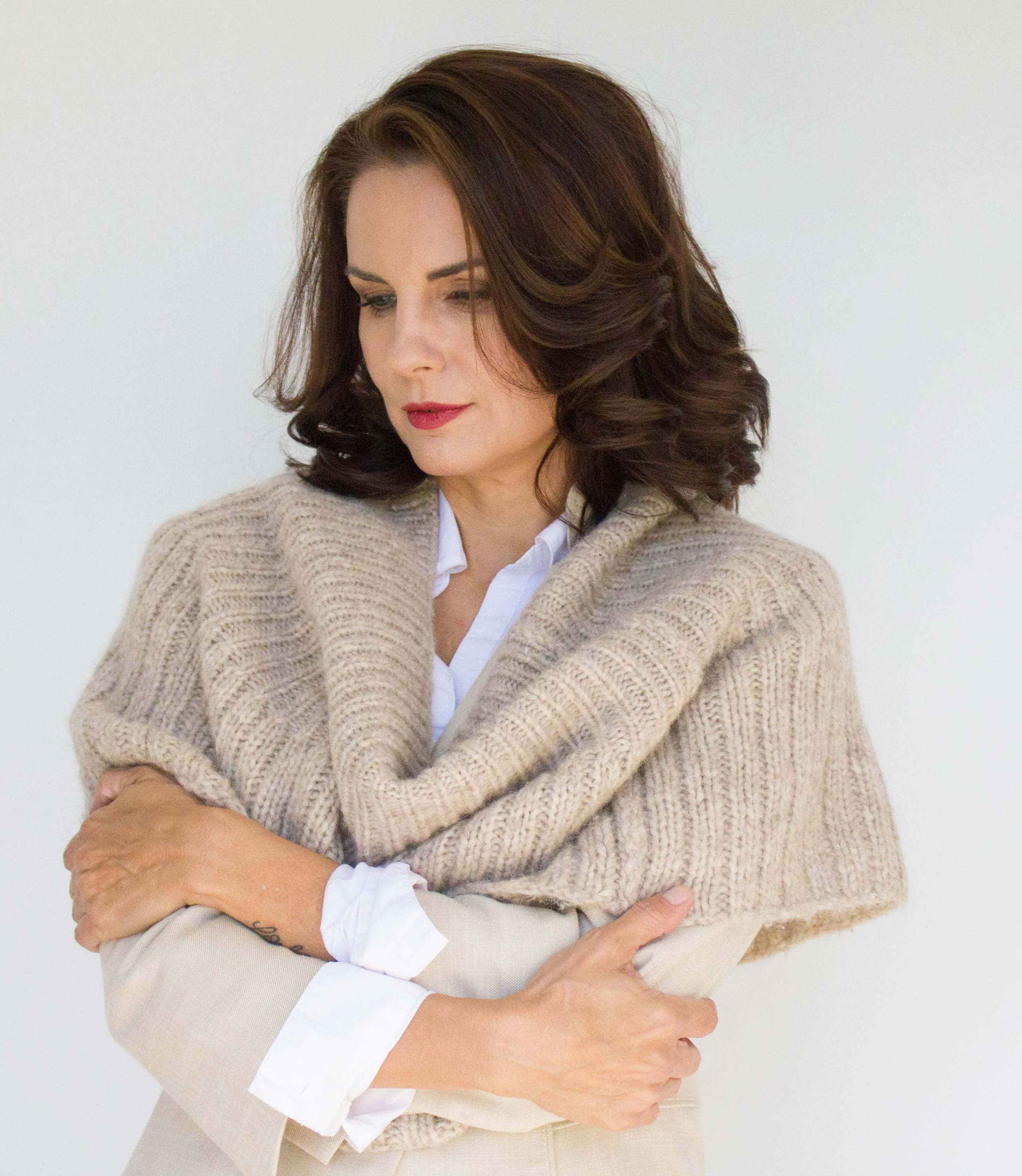 Alpaca Shrug Cape - The “Modern”