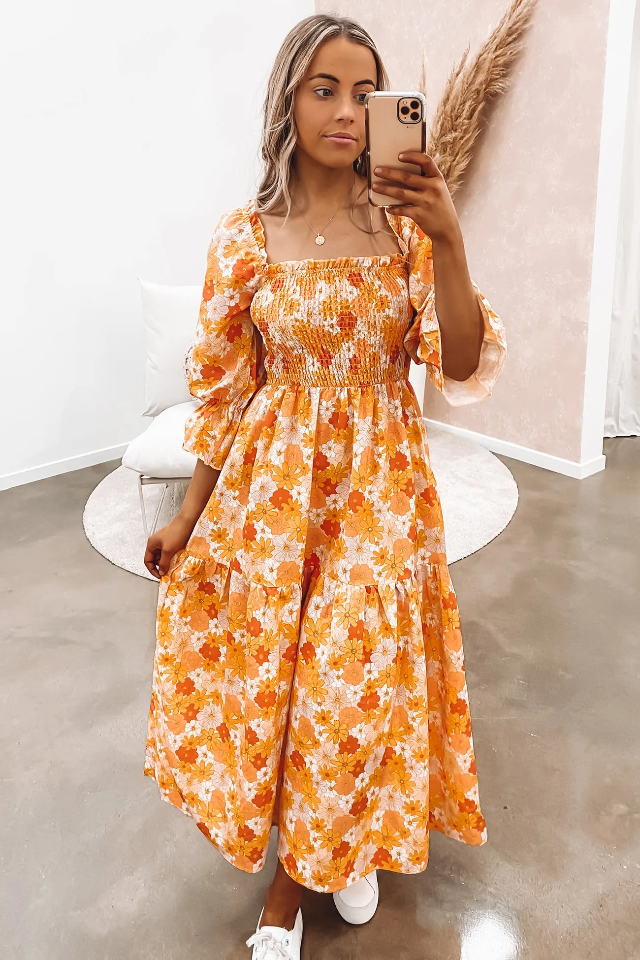 Amber Dress Seventies Floral