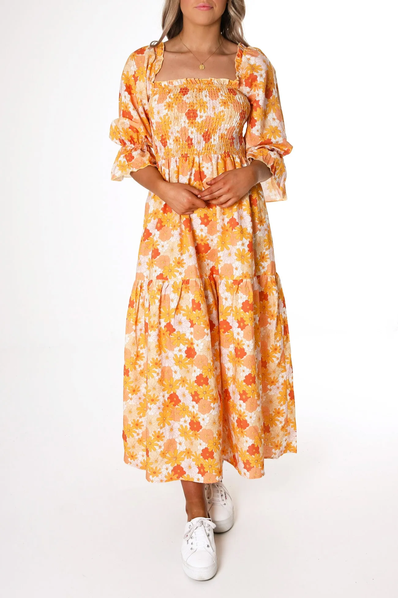 Amber Dress Seventies Floral