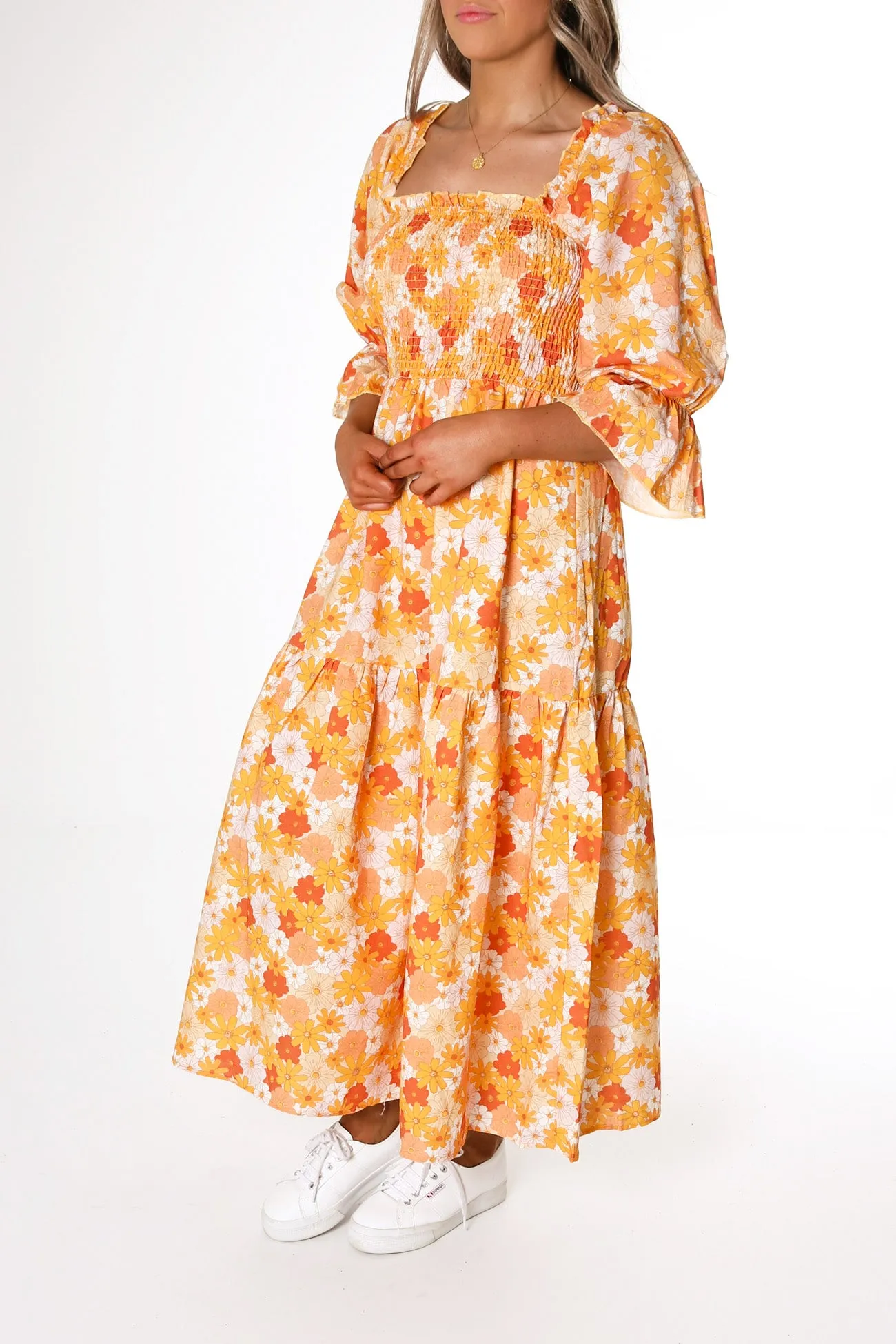 Amber Dress Seventies Floral