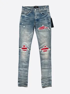 Amiri Clay Indigo & Red Patch MX1 Jeans