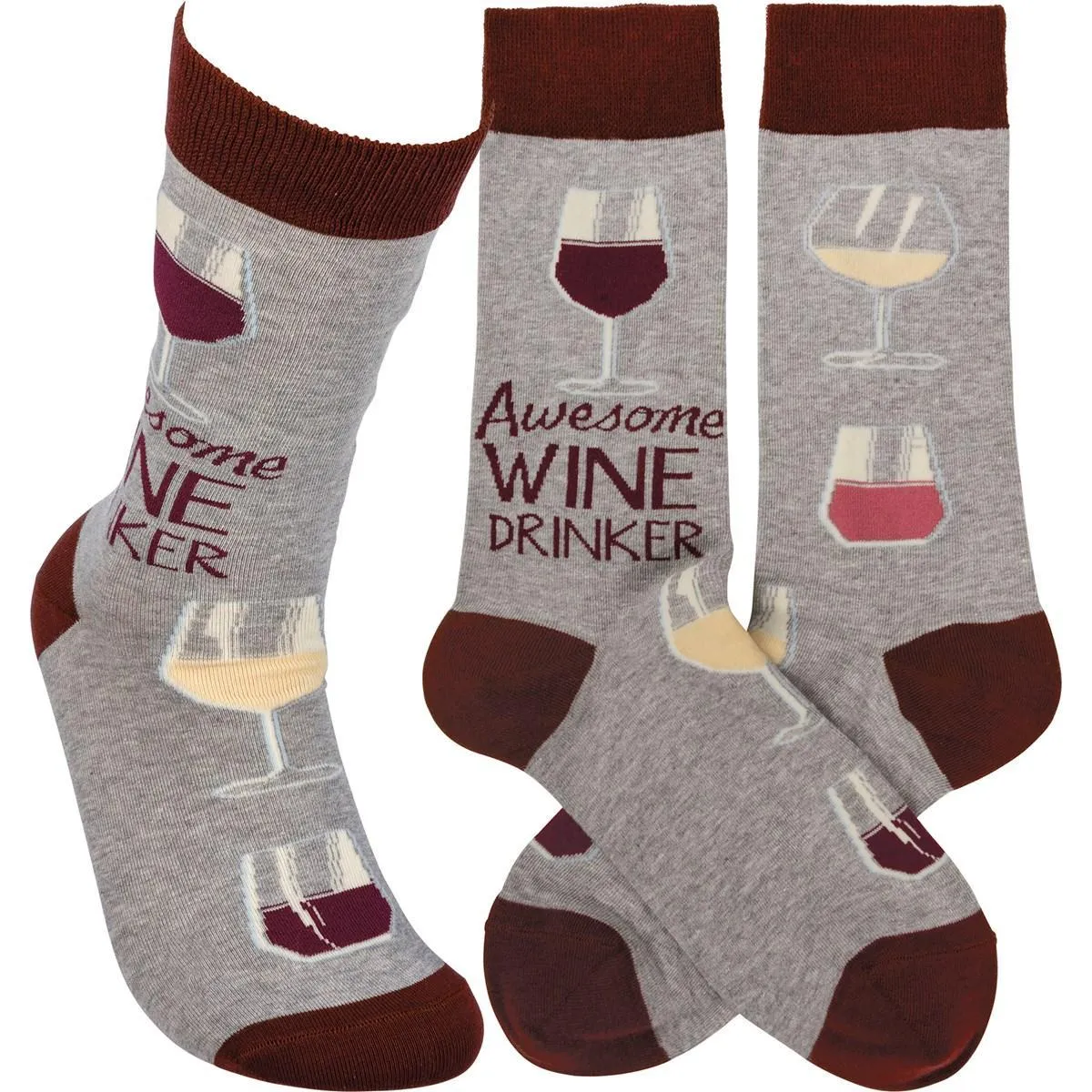 Awesome Wine Drinker Socks