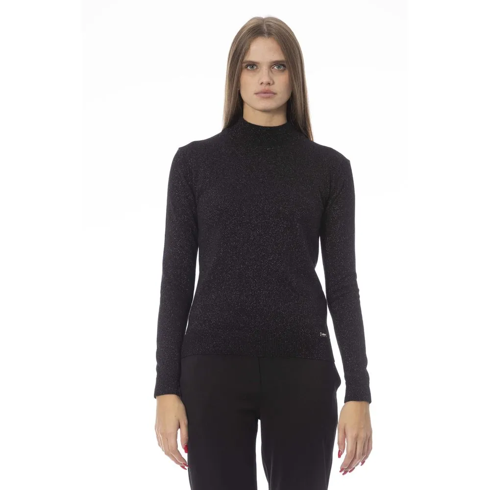 Baldinini Trend Black Fabric Sweater