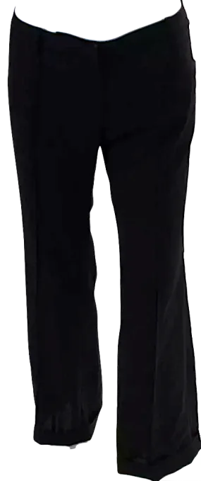 Balenciaga Paris Black Wool Cuffed Dress Pants