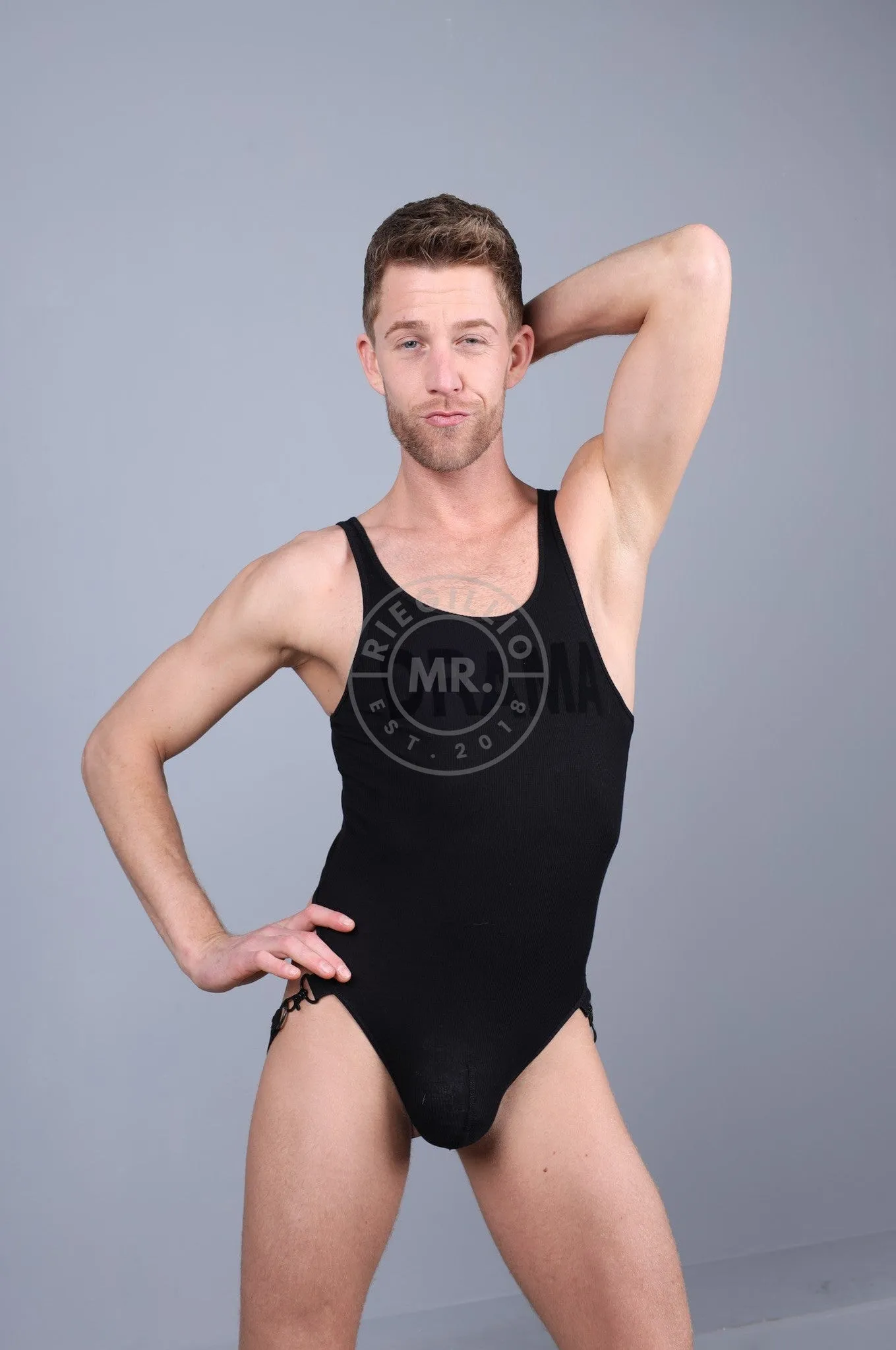 Barcode Rib Body Drama - Black