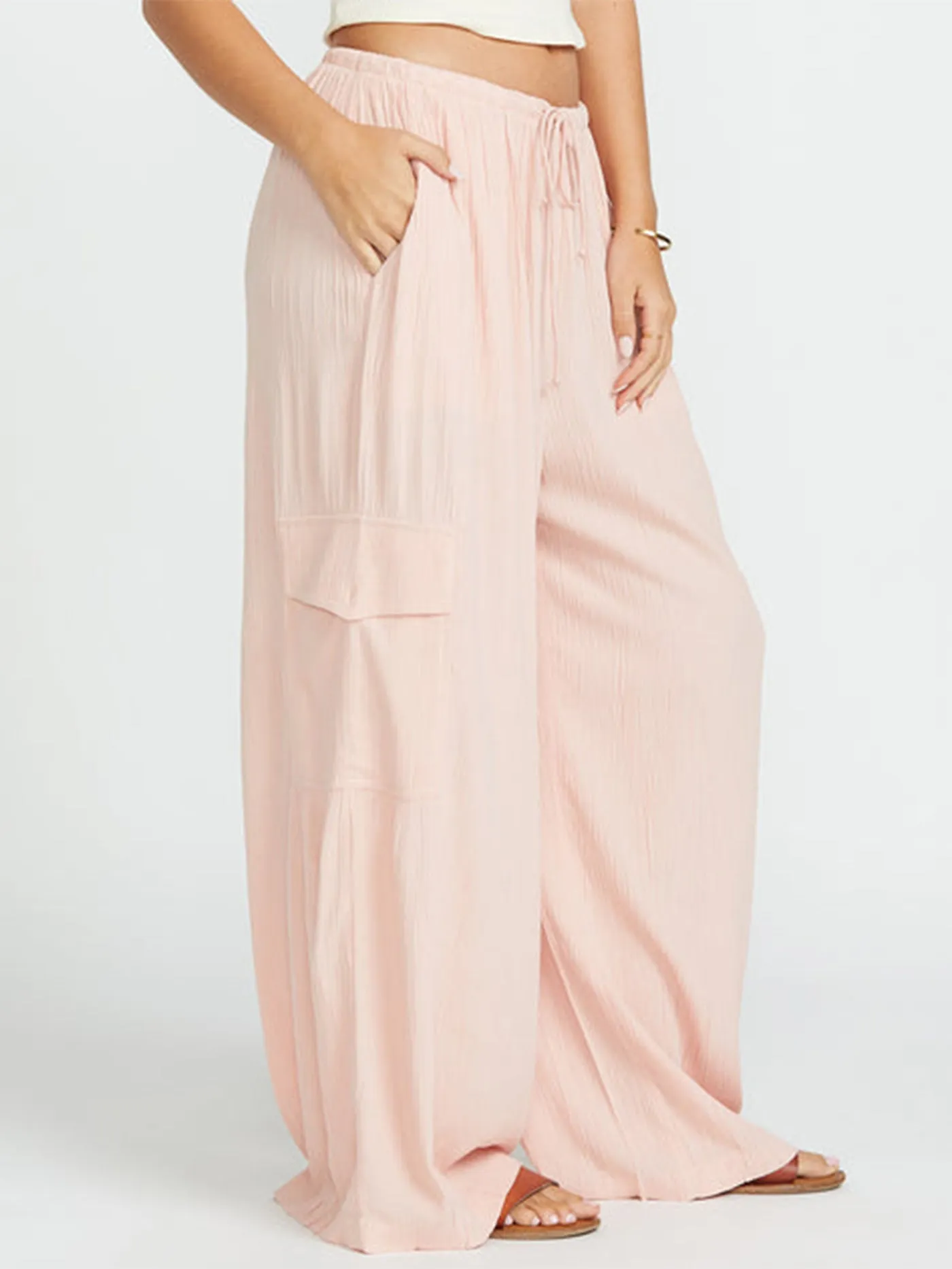 Beach Babe Cargo Elastic Pants