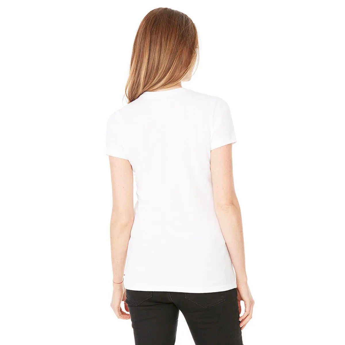 Bella   Canvas Women's Solid White Triblend Short-Sleeve T-Shirt