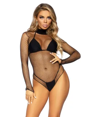 Black Fishnet Bodysuit