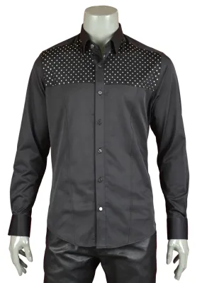 Black "Benito" Studded Shirt