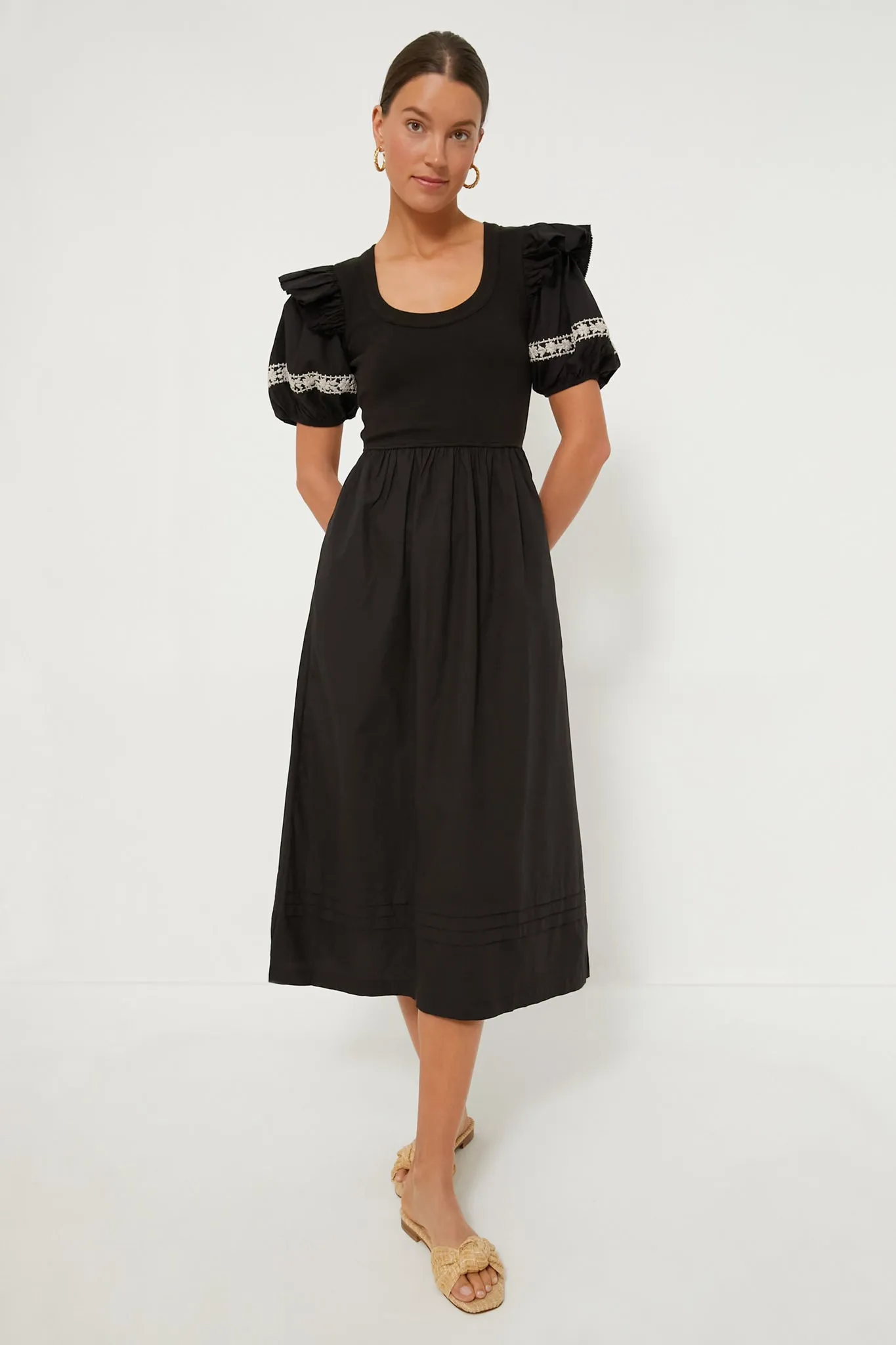 Black Selma Midi Dress