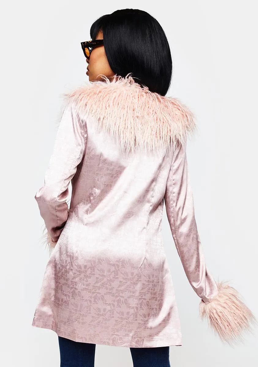 Blush Marla Satin Jacquard Jacket