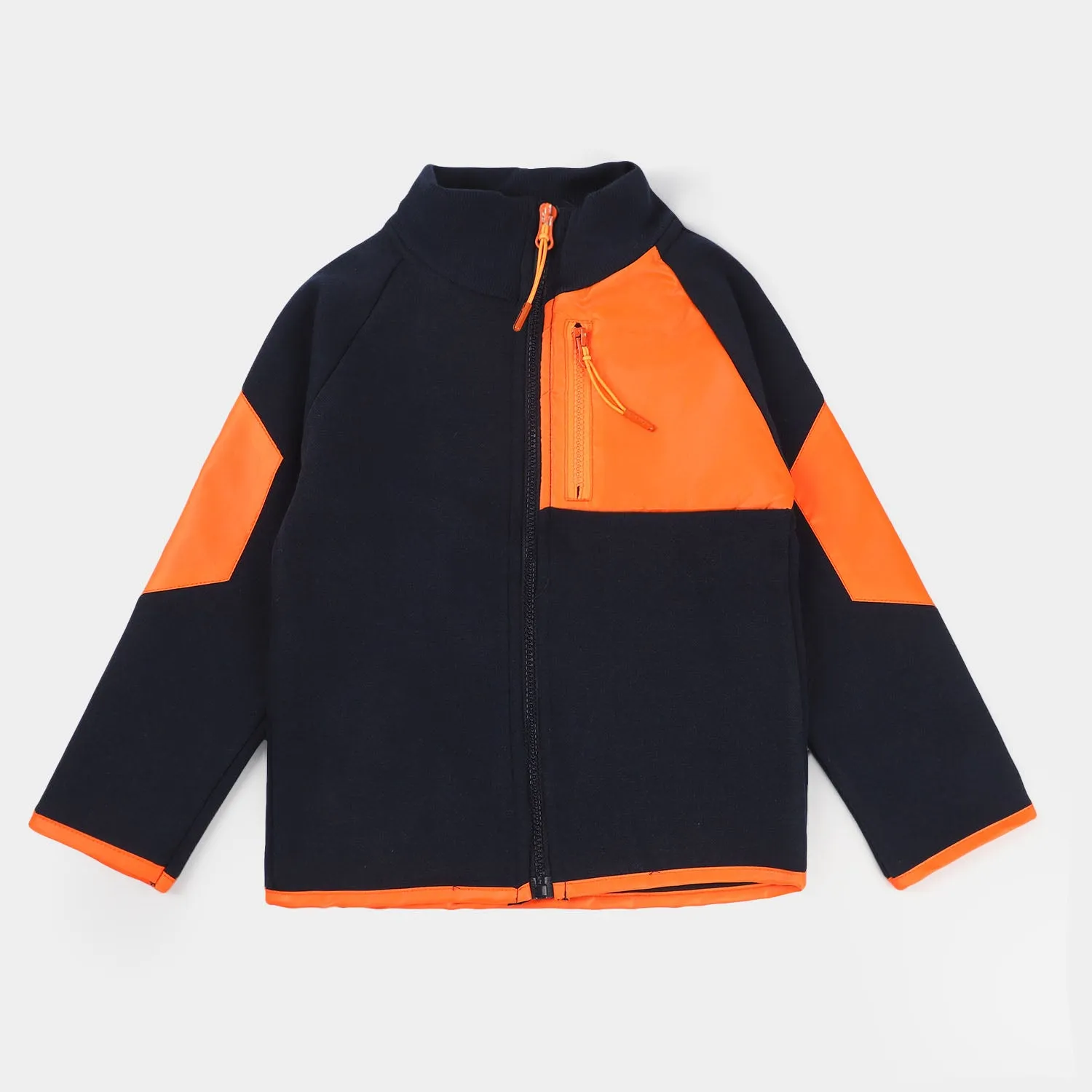 Boys Knitted Jacket Trekker-NAVY