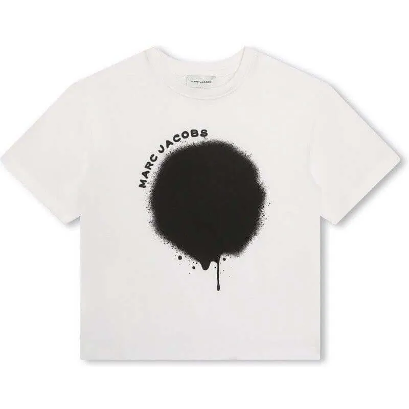 Boys White Spray Paint T-Shirt