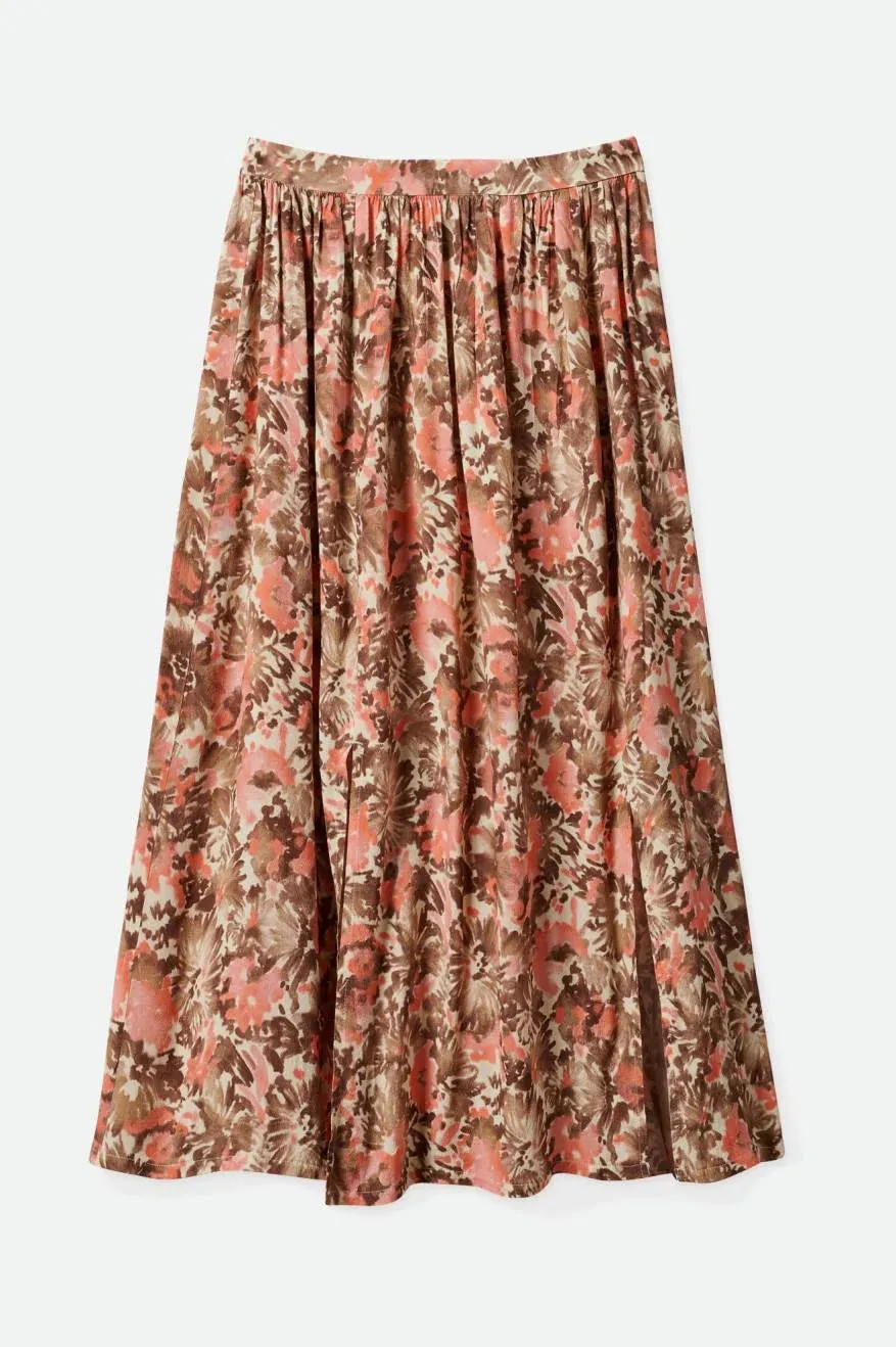 BRIXTON Women's Capris Midi Skirt Pink Nectar