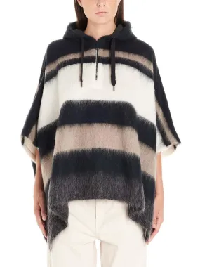 Brunello Cucinelli Half Zip Striped Cape