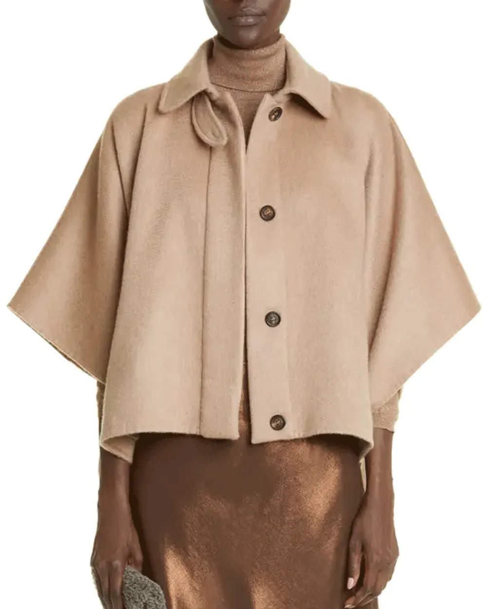 Camel Cashmere Beaver Cape