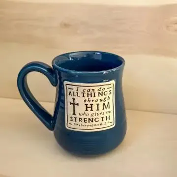 Can Do All Things Pottery Mug