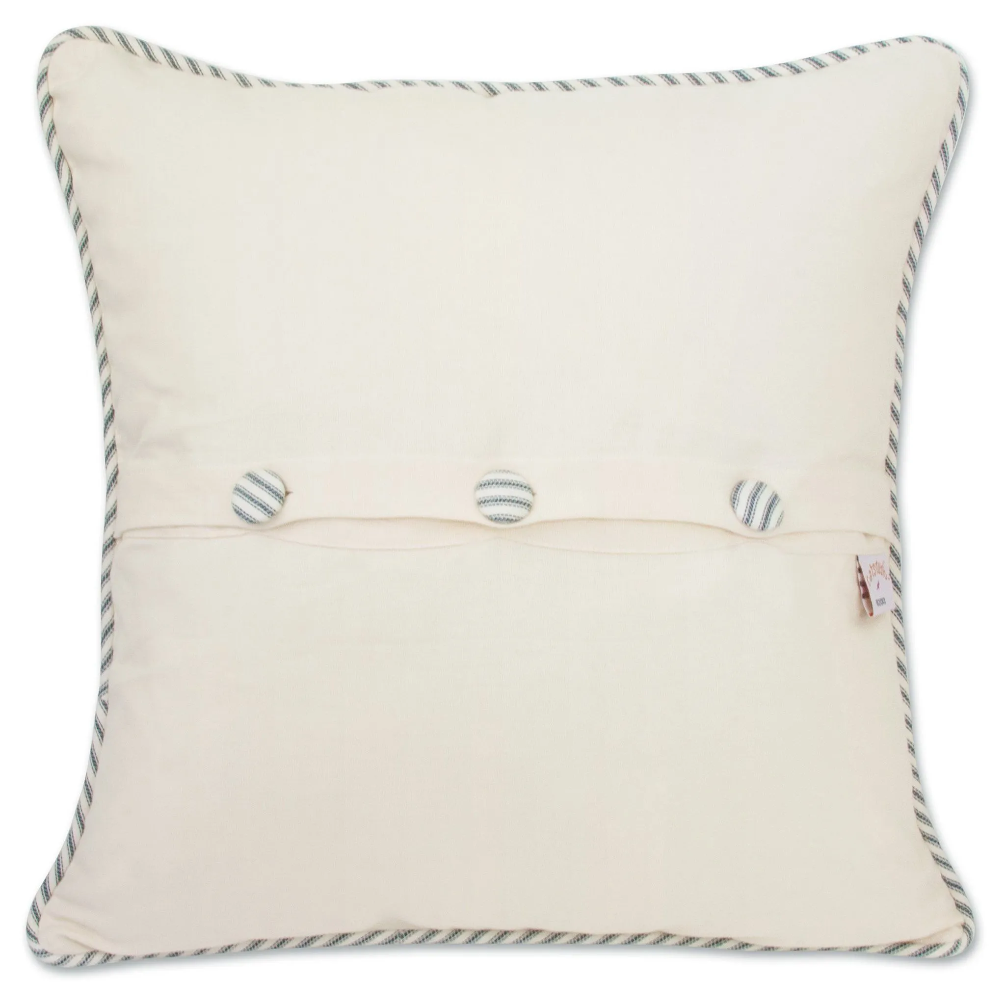 Cape Cod Hand-Embroidered Pillow