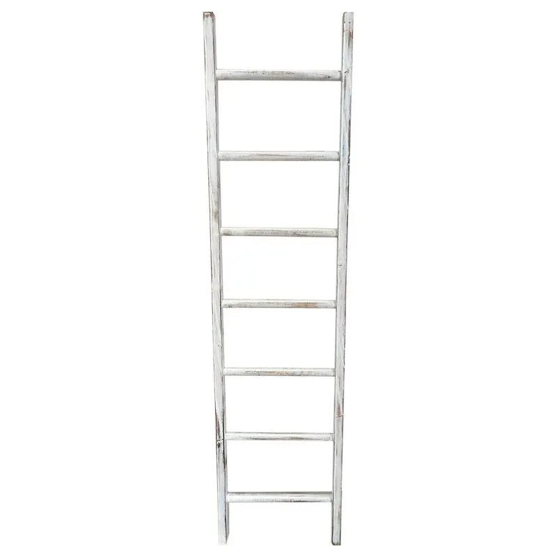 Cape White Wash Wood Ladder - 37cm x 150cm