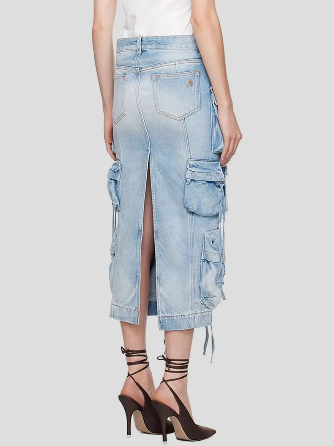 Cargo Chic Denim Skirt