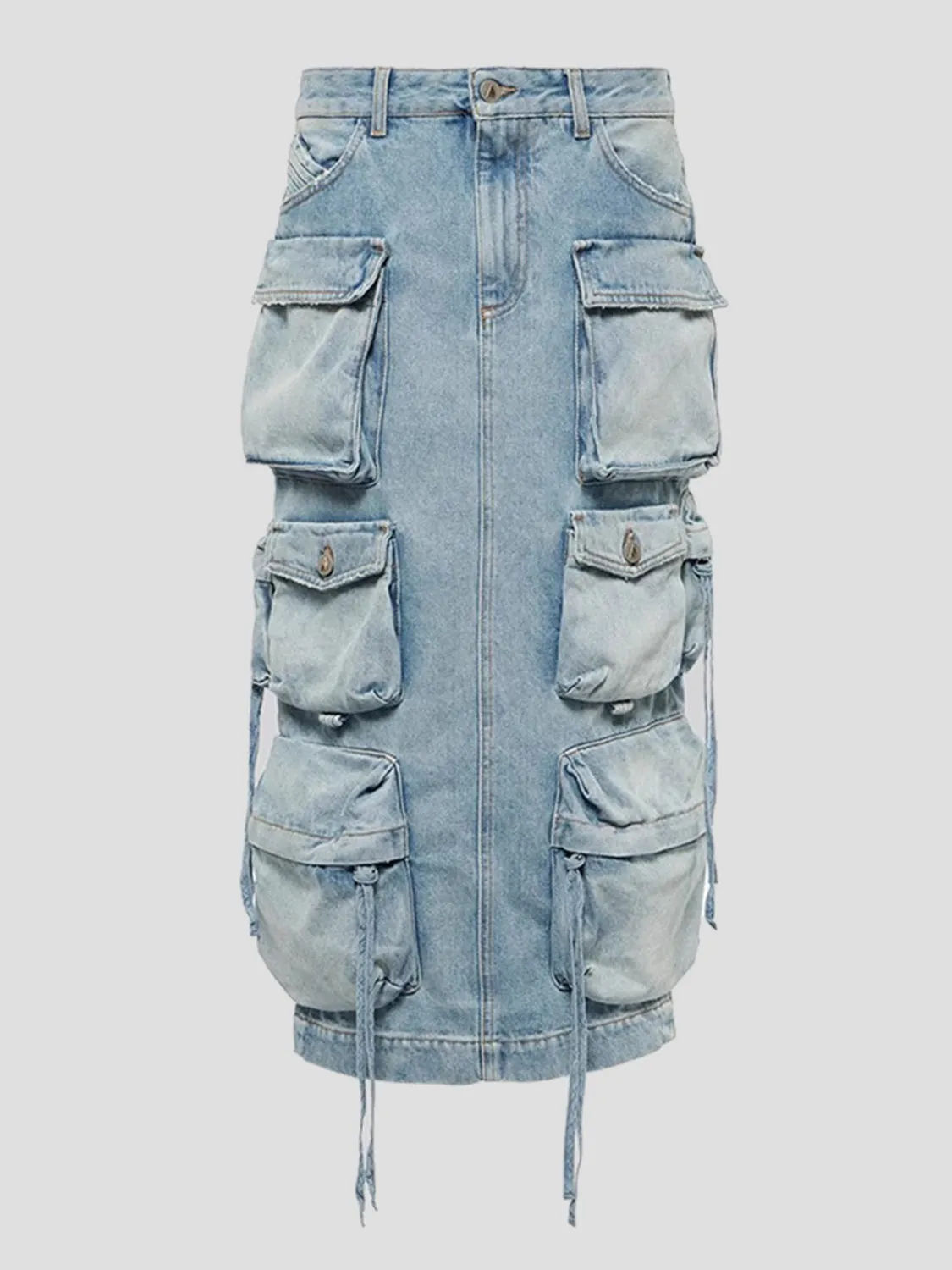 Cargo Chic Denim Skirt