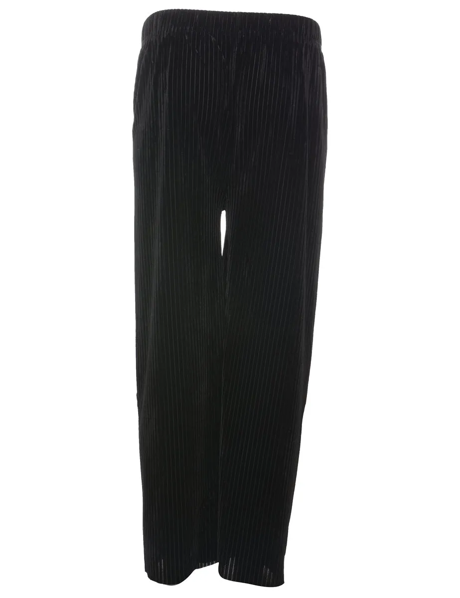 Classic Black Velvet Trousers - W28 L28