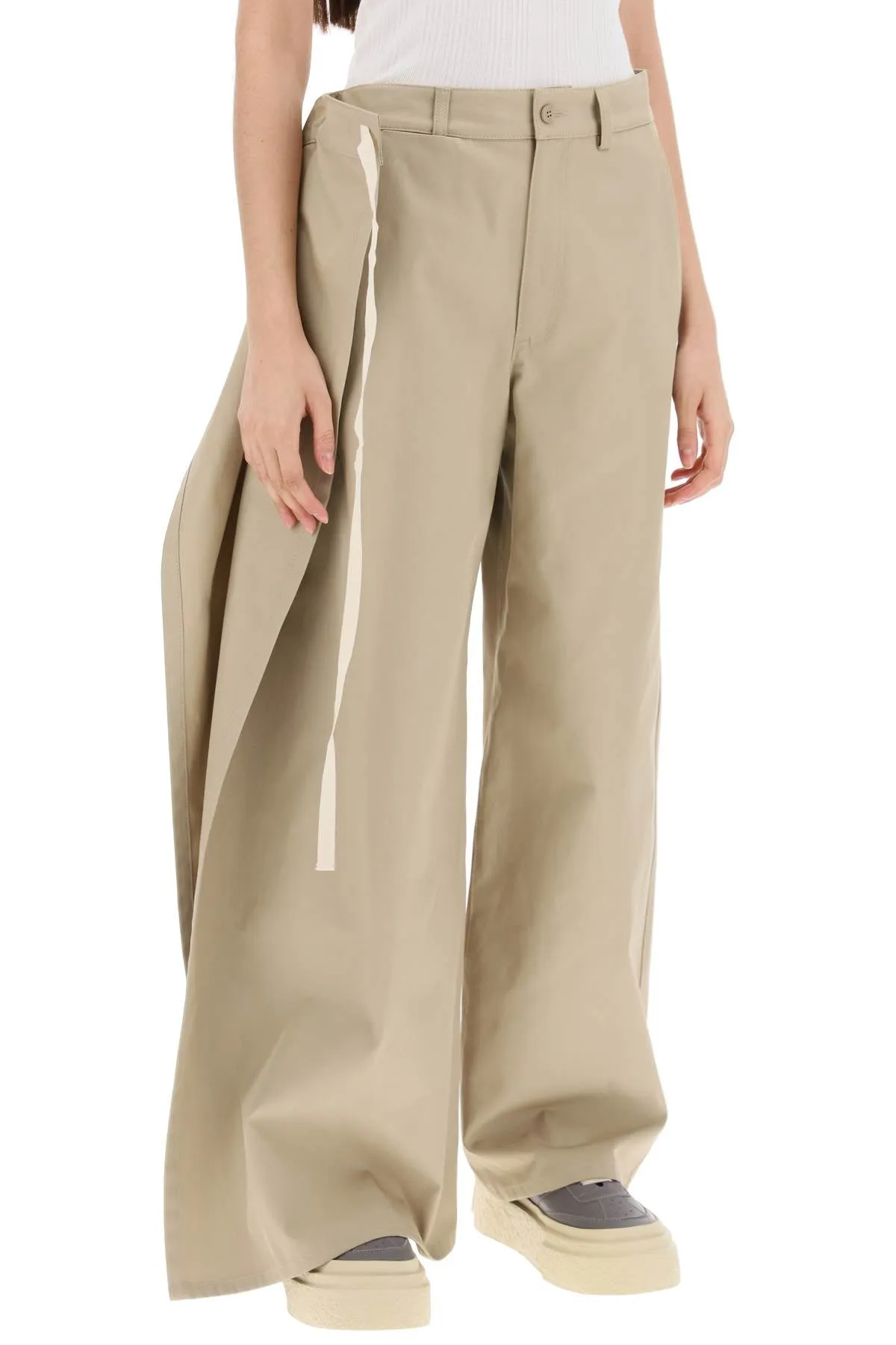 cotton gabardine trousers