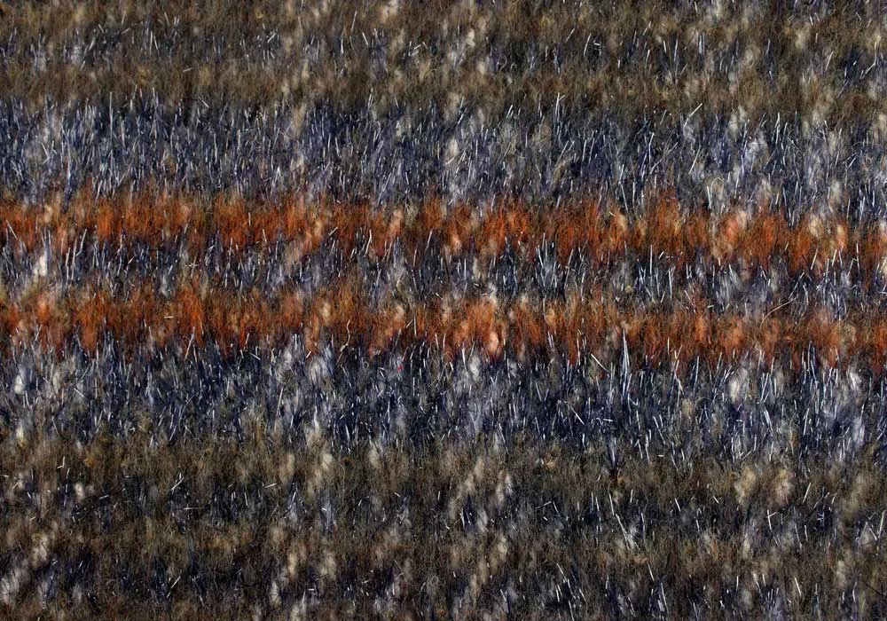 Couture Metallic Plaid Mock Fur (Made in Italy)