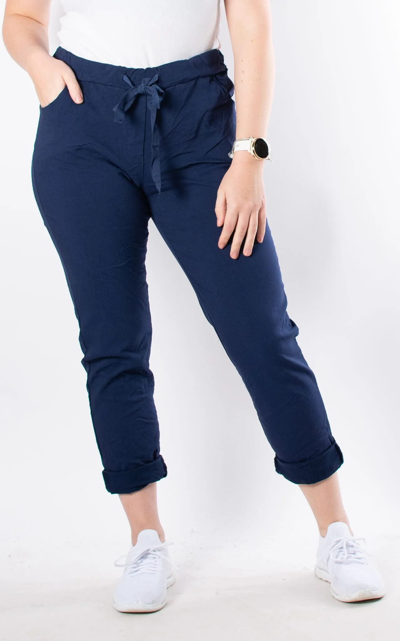 Crinkle Magic Joggers | Dark Blue