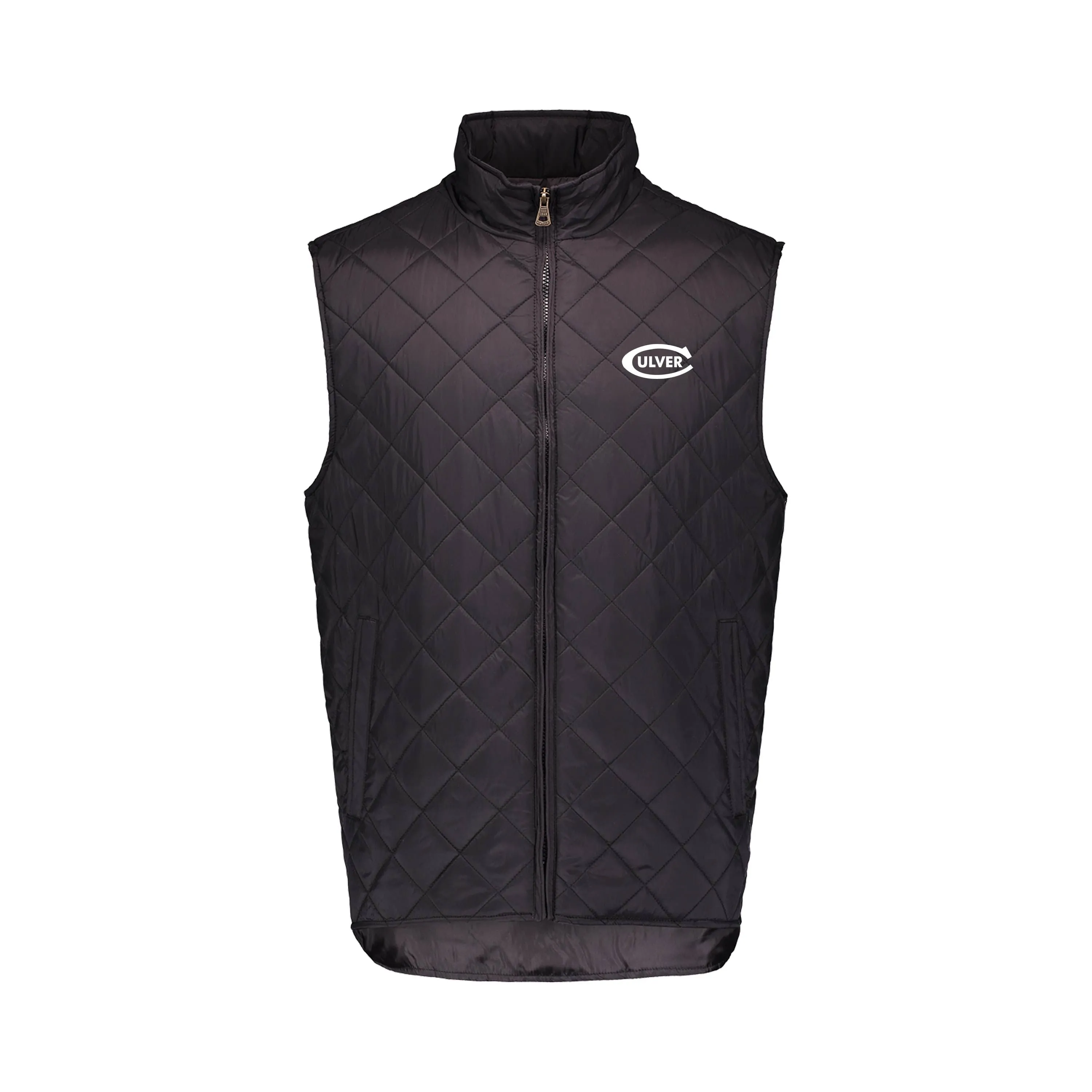 Culver Men's Diamond Quilted Vest - Black