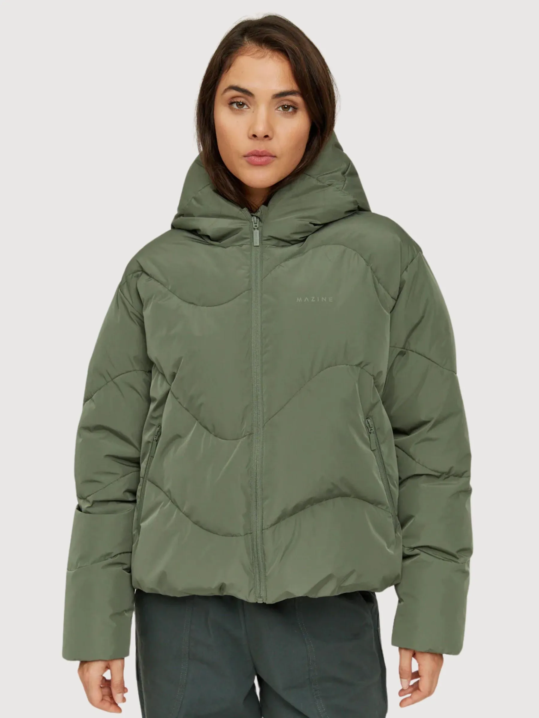 Dana Woman Puffer Jacket Thyme | Mazine