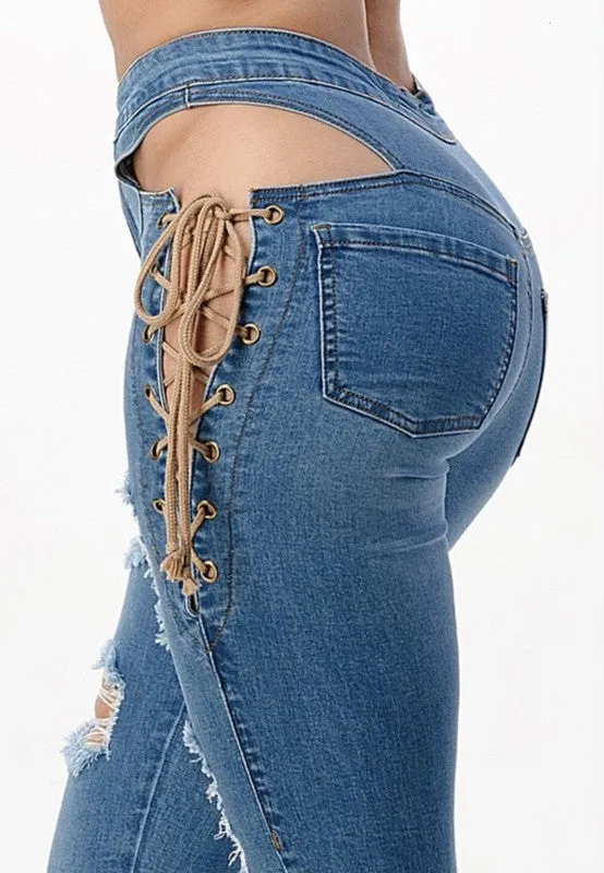 DENIM JEANS MULTI STRIP