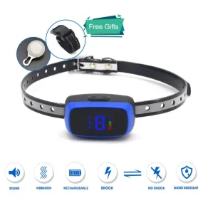 Dog Training Collar Shock or No Shock color BLUE