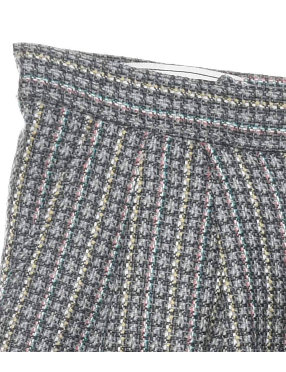 Dogtooth Multi-Colour Patterned Trousers - W30 L31