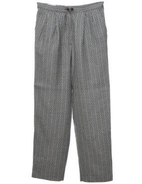 Dogtooth Multi-Colour Patterned Trousers - W30 L31